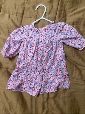 Magnetic Me Pink Floral Smocked Long Sleeve Top